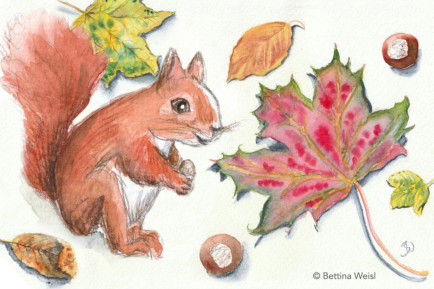 Wochenend-Workshop Kinder mit Eltern: Aquarellkurs – Der Herbst wird bunt - Samstag 15.11.25 von 10:00 bis 13:00 Uhr
