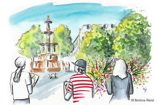 Wochenend-Workshop Kinder mit Eltern: Urban Sketching Schnupperkurs – wir zeichnen am Weißenburger Platz - Samstag 12.07.25 von 10:00 bis 13:00 Uhr