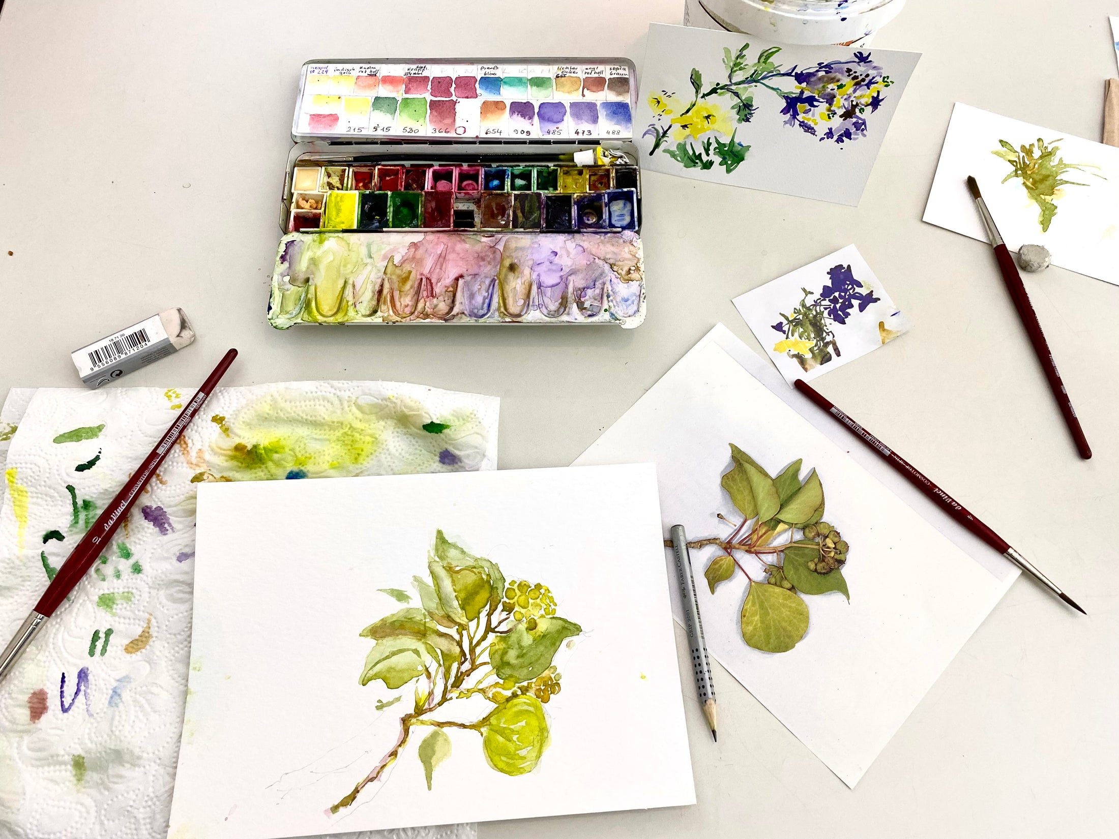 Blockkurs – Grundlagen der Aquarellmalerei – montags - 12.10. bis 30.11.26