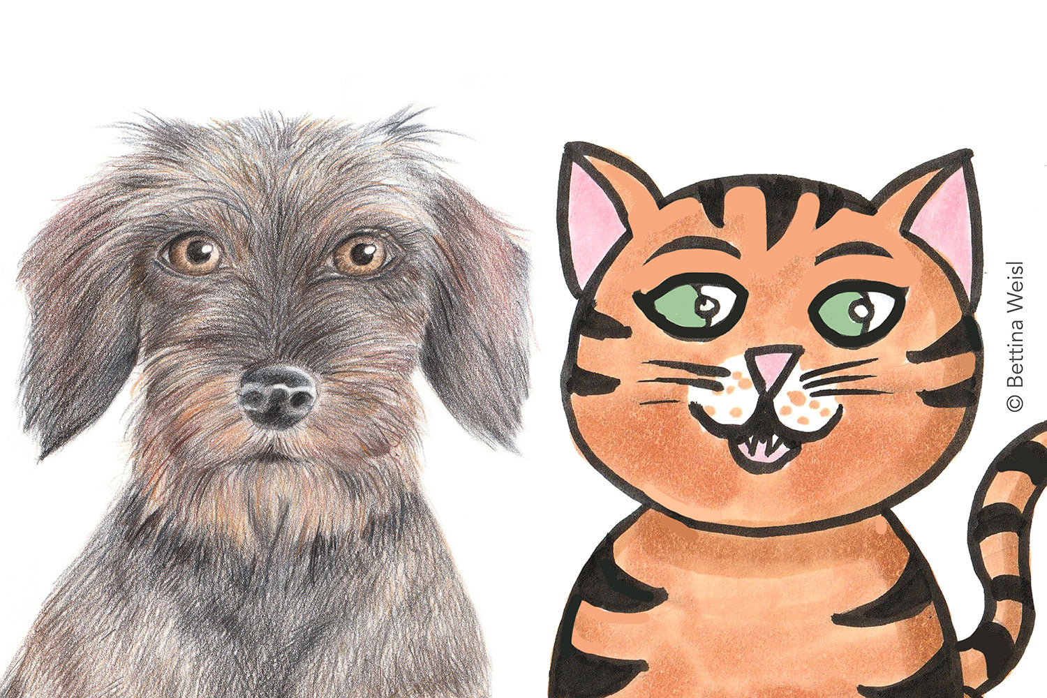 Wochenend-Workshop: Fabelhafte Tierportraits zeichnen – von realistisch bis comicartig - Samstag 05.04.25 von 10:00 bis 13:00 Uhr